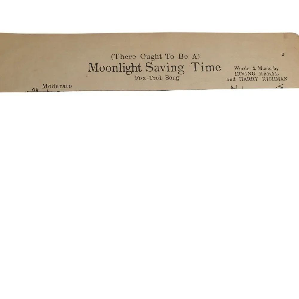 Vintage 1931 Sheet Music Moonlight Saving Time Irving Kahal Leo Feist Piano